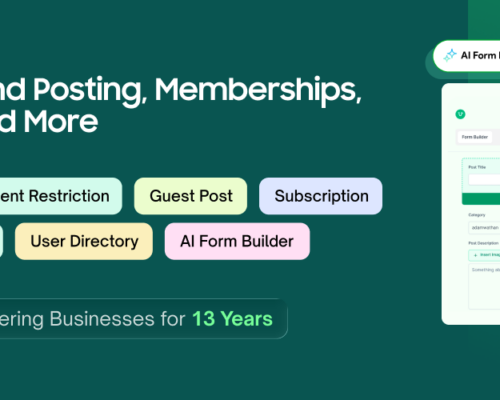 User Frontend: AI Powered Frontend Posting, User Directory, Profile, Membership & User Registration