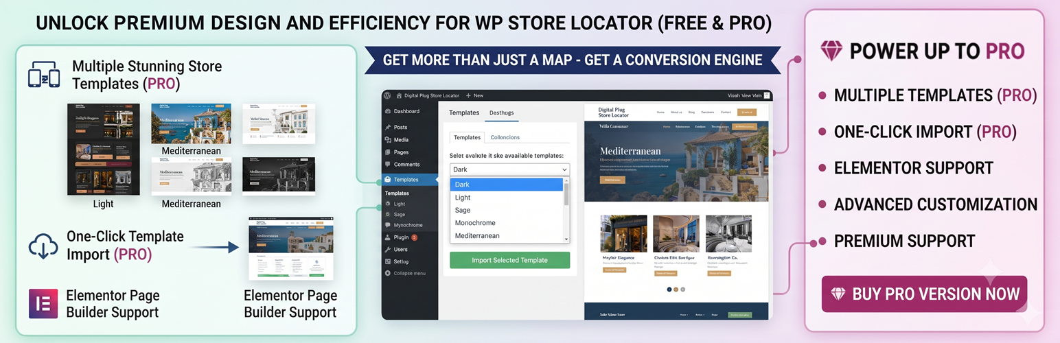 Digital Plug Store Locator – Google Maps for WooCommerce & Elementor