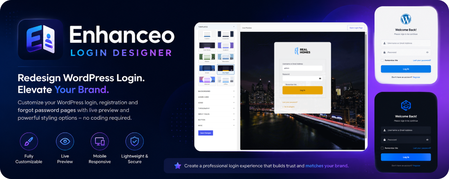 Elevoire Login Designer