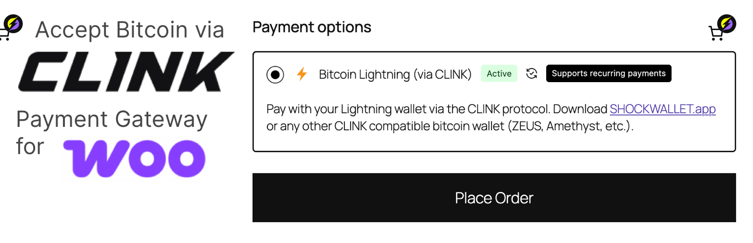 Bitcoin Lightning Payment Gateway for WooCommerce (via CLINK)