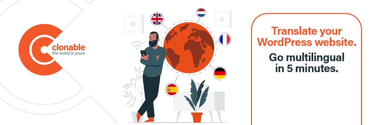 Clonable – Translate Woocommerce / WordPress website. Multilingual in 5 minutes.