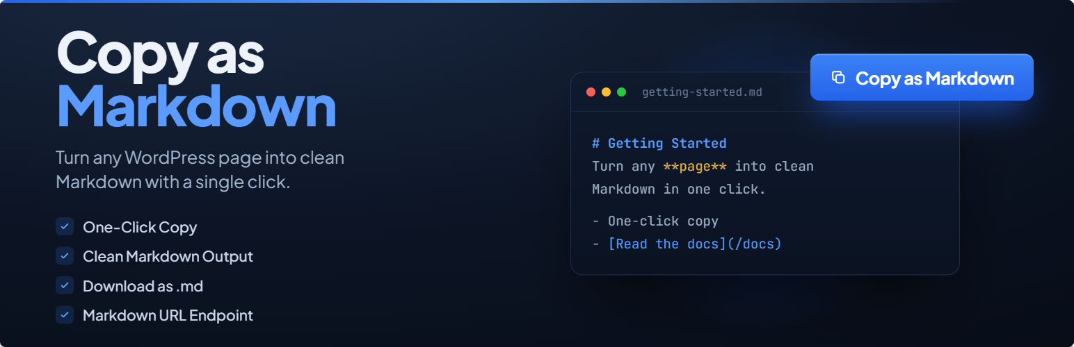 Copy as Markdown Button – Download Markdown