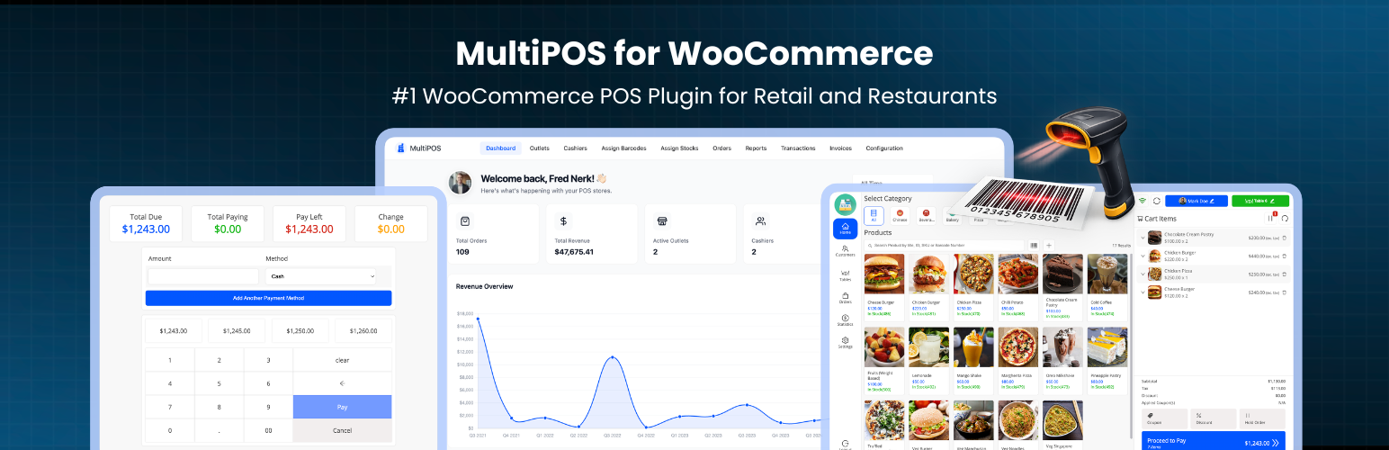 MultiPOS – Point of Sale (POS) for WooCommerce, Barcode Scanner & Cash Register