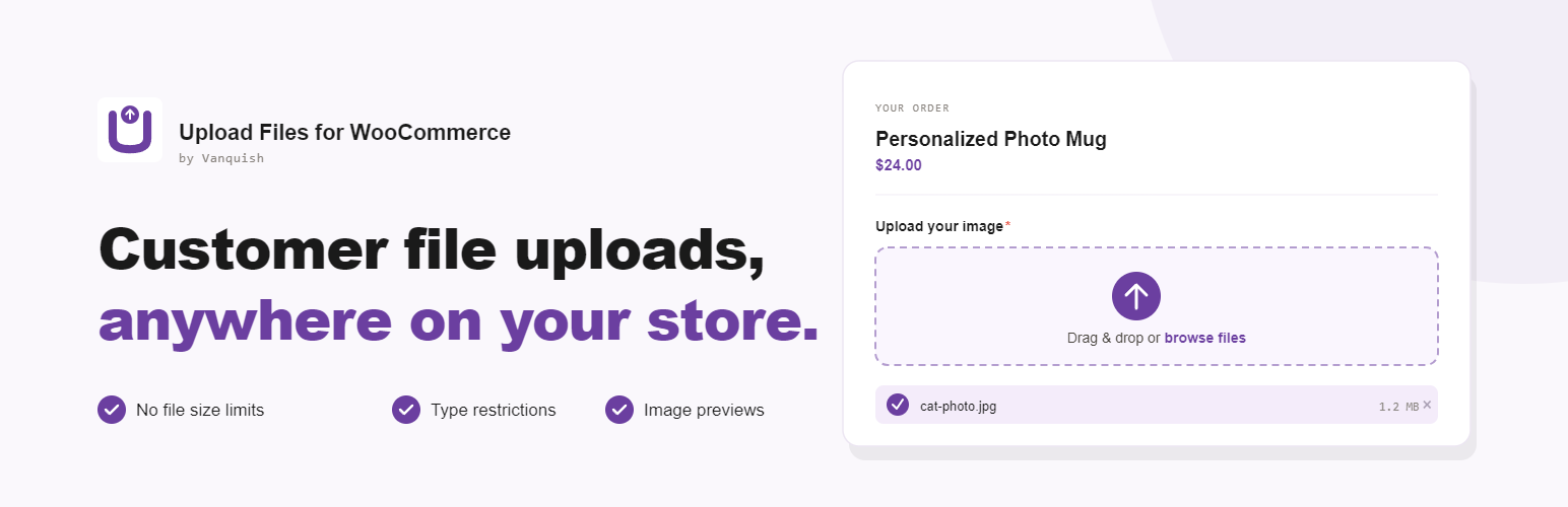 Vanquish Upload Files for WooCommerce