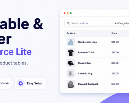 Product Table & List Builder For WooCommerce