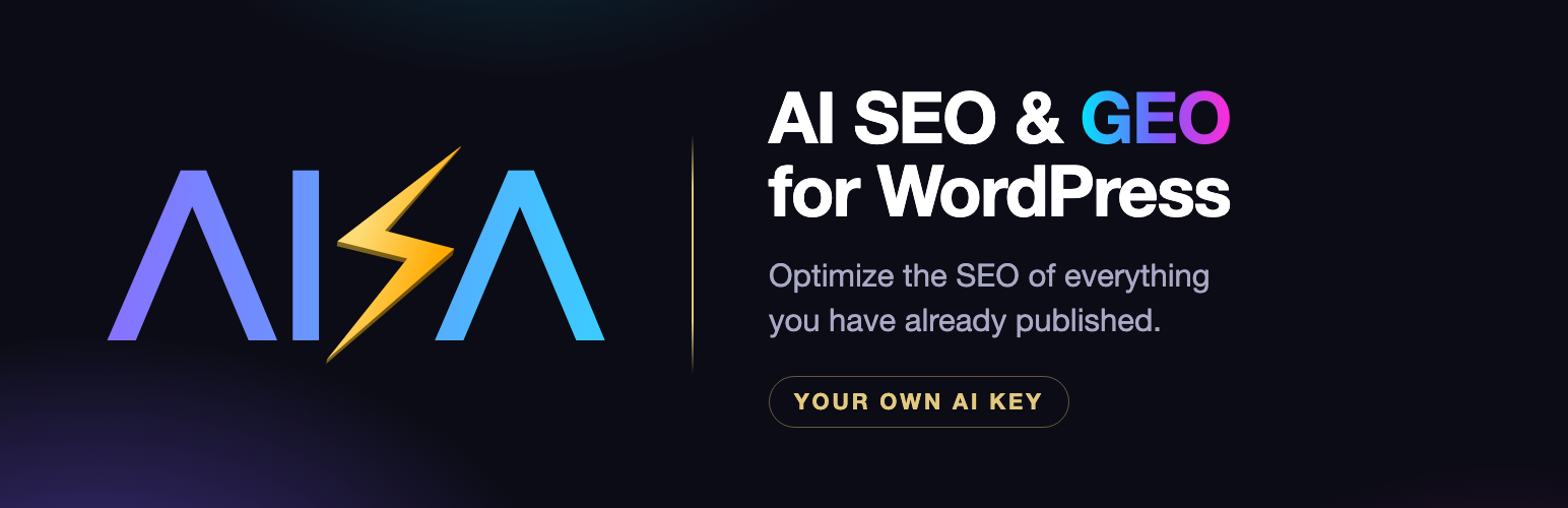 AISA — AI SEO & GEO Assistant: Alt Text for Accessibility (WCAG), Meta, Schema, Brand Voice — with Your Own AI API Keys