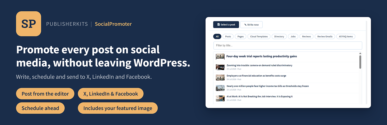 PublisherKits SocialPromoter