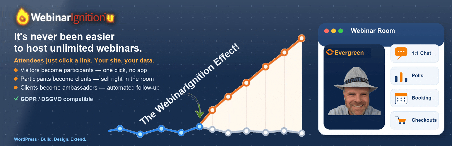 WebinarIgnition – AI & MCP Webinar Builder: Live, Automated & Evergreen Webinars also for WooCommerce